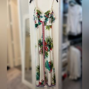 Tropical print maxi dress